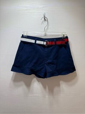 Tommy Hilfiger Navy Shorts with Red & White Stripe Belt